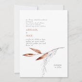 Terracotta Modern Foliage Beide ouders trouwen Kaart (Voorkant)