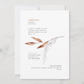 Terracotta Modern Foliage Vrijgezellenfeest Kaart (Voorkant)