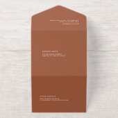 Terracotta Modern handschrift foto bruiloft All In One Uitnodiging (Buiten)