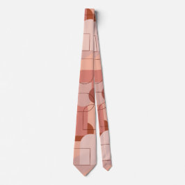 Terracotta Modern Minimal Abstract Pattern Wedding Stropdas
