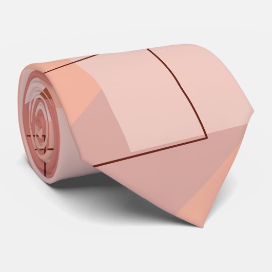 Terracotta Modern Minimal Abstract Pattern Wedding Stropdas (Opgerold)