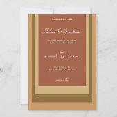 Terracotta Modern Minimalist QR Code Weddenschap Kaart (Voorkant)