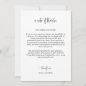 Terracotta Modern Minimalist Wedding Photo Flat Bedankkaart (Achterkant)