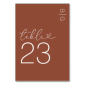 Terracotta Modern Monogram Wedding Kaart (Voorkant)