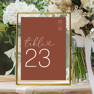 Terracotta Modern Monogram Wedding Kaart
