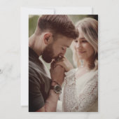 Terracotta Modern Photo Initiaal Save the Date Kaart (Achterkant)