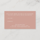 Terracotta Modern Script Aanbevelingskaartje (Achterkant)