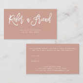 Terracotta Modern Script Aanbevelingskaartje (Voorkant / Achterkant)