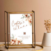 Terracotta Modern Script Capture The Love Wedding Poster