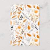 Terracotta Modern Script Elegante herfstbruiloft Informatiekaartje (Achterkant)