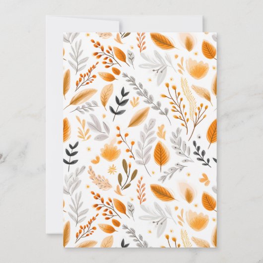 Terracotta Modern Script Elegante herfstbruiloft Kaart (Achterkant)