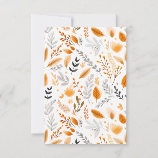 Terracotta Modern Script Elegante herfstbruiloft RSVP Kaartje (Achterkant)