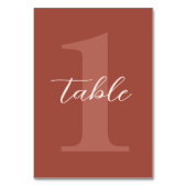 Terracotta Modern Script Wedding Kaart (Voorkant)