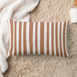 Terracotta Modern Stripes Minimalist  Kussen