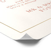 Terracotta Modern Wedding Foto Guestbook Poster (Hoek)