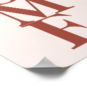 Terracotta Modern Wedding Welkomstteken Poster (Hoek)