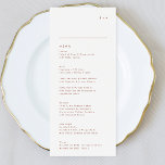 Terracotta Modern White Monogram Wedding Menu<br><div class="desc">slim menu om het collectie aan te passen *als u meer papieren opties wilt,  kunt u dit ontwerp overbrengen naar een slim programma *of voor meer hulp contact met mij opnemen</div>