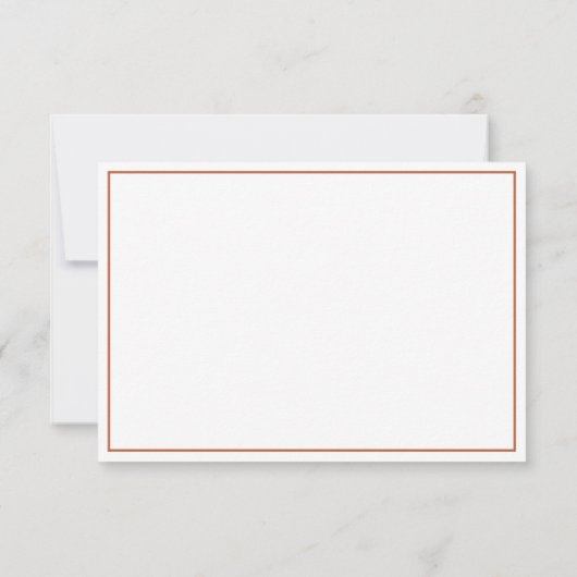 Terracotta Moderne Aquarel Herfstbladeren Herfst Bedankkaart (Achterkant)