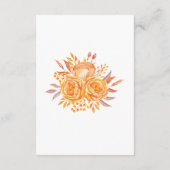 Terracotta Moderne Bloemen Rustieke Bruiloft Informatiekaartje (Achterkant)