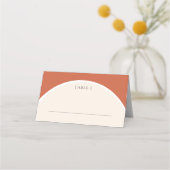 Terracotta Moderne boog eenvoudige boho Place Card Plaatskaartje (Achterkant)