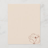 Terracotta Moderne Botanische Budget Baby Shower Flyer (Achterkant)