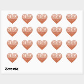 Terracotta Moderne Chic Scriptuur Trouw Hart Sticker (Vel)