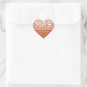 Terracotta Moderne Chic Scriptuur Trouw Hart Sticker (Tas)