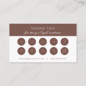 terracotta | Moderne Elegante Minimalistische Loya Visitekaartje (Achterkant)