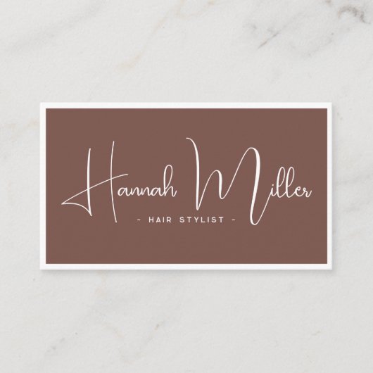 terracotta | Moderne Elegante Minimalistische Loya Visitekaartje (Voorkant)