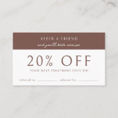 terracotta | Moderne Elegante Minimalistische Verw Visitekaartje (Achterkant)