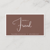 terracotta | Moderne Elegante Minimalistische Verw Visitekaartje (Voorkant)