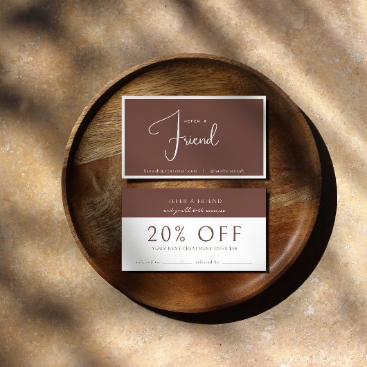 terracotta | Moderne Elegante Minimalistische Verw Visitekaartje