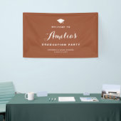 Terracotta moderne kalligrafie Afstuderen Spandoek (Beurs)