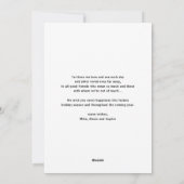 Terracotta Moderne Kalligrafie Foto Kerstmis Feestdagenkaart (Achterkant)