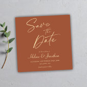 Terracotta Moderne minimalistische elegante bruilo Save The Date