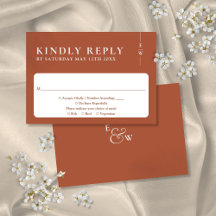 Terracotta moderne minimalistische monogram bruilo