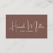 Terracotta | Moderne minimalistische QR-code voor  Visitekaartje (Voorkant)