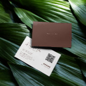 Terracotta | Moderne minimalistische QR-code voor Visitekaartje