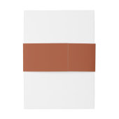 Terracotta Moderne Trouwdag Uitnodigingen Wikkel (Achterkant Voorbeeld)