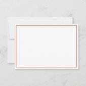 Terracotta Moderne Waterverf Herfstbladeren Herfst Bedankkaart (Achterkant)