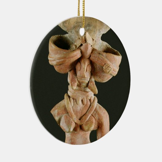 Terracotta Moeder Goddess, Mohenjodaro, 2300-1750 Keramisch Ornament (Rechts)