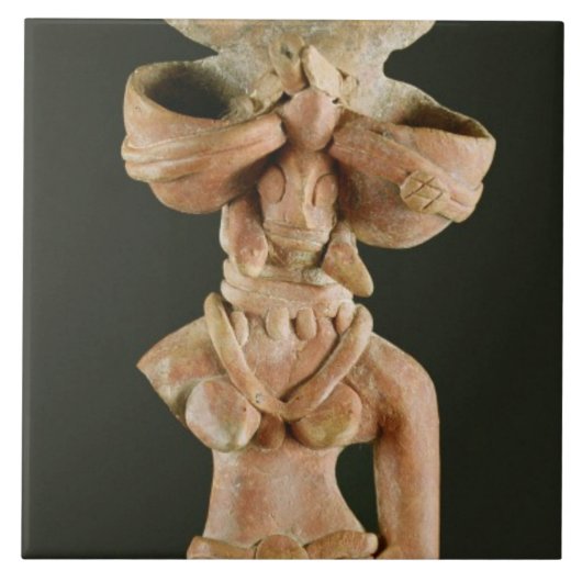 Terracotta Moeder Goddess, Mohenjodaro, 2300-1750 Tegeltje (Voorkant)
