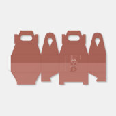 Terracotta Monochrome Modern Wedding Large Initiaa Bedankdoosjes (Uitgevouwen)