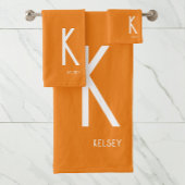 Terracotta Monogram Naam Bad Handdoek