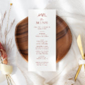 Terracotta Monogram Wedding Menu