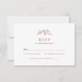 Terracotta Monogram Wedding RSVP Kaartje (Voorkant)