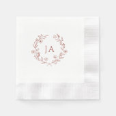 Terracotta Monogram Wedding Servet (Voorkant)