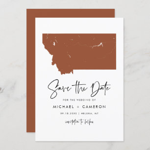 Terracotta Montana Kaart Minimalistisch Script Bru