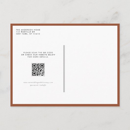 Terracotta Montana State Kaart QR Code Opslaan van (Achterkant)