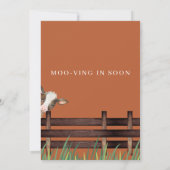 Terracotta Moo-ving in het Baby shower van Soon Ko Kaart (Achterkant)